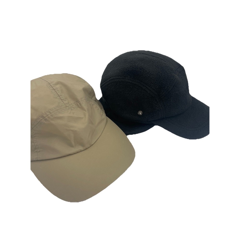 VTG Kmart Trapper Hat Beige Toggle Back Snap-In Fleece Lining OSFM Ear Covers